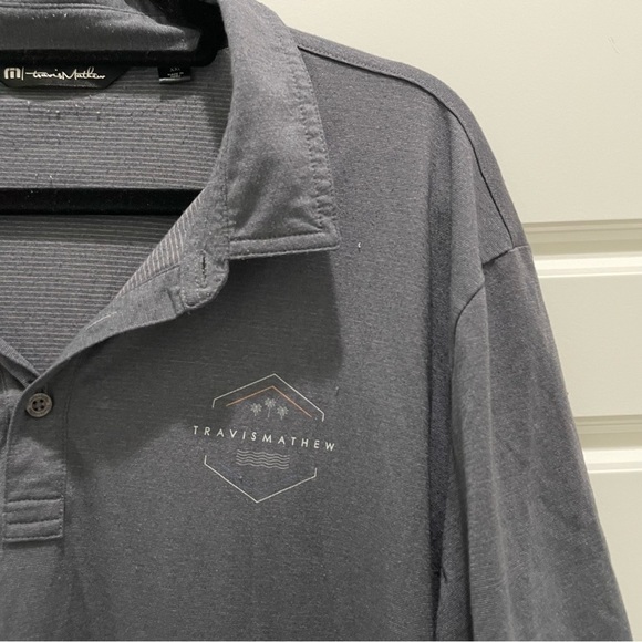 Travis Mathew Grey Prima Cotton Short Sleeve Polo - Picture 2 of 7